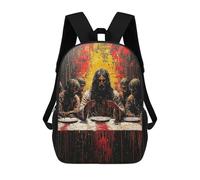 Expressionist The Last Supper - Bold Contemporary Art Reinterpretation Sac À Dos Imprimé En 3D Pour Enfants, Sac D'école, Sac De Voyage Grande Capacité, Sac À Livres, Sac À Dos Pour Enfants 17inch