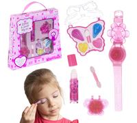 Expressions - 4pc Kit cosmetique avec Gloss a levres Gloss Watch - Butterfly Lip Bloss & Eyeshadow Palette Collection Kit de maquillage pour fill