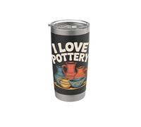 Expressions créatives en céramique I Love Pottery Gobelet isotherme en acier inoxydable double paroi