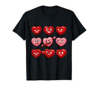 Expressions de cœur Idiot Mignon Couple Amoureux Saint-Valentin T-Shirt
