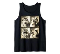 Expressions drôles de photomaton Husky Animaux Cool Débardeur