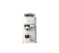 Philips Baristina Espresso Machine - Automatically grinds, tamps&brews, Easy bean switching, 16-bar pressure pump, Compact design, Easy clean, Espresso&Lungo - White with White Portafilter (BAR320/00)