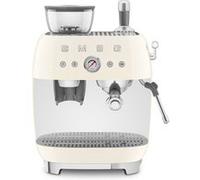 Machine Expresso Smeg Egf03creu Crème Années 50 Avec Moulin Intégré