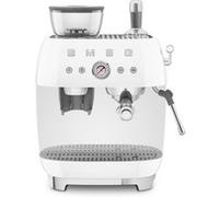 Machine Expresso Smeg Egf03wheu Blanche Années 50 Avec Moulin Intégré