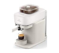 Philips Baristina Espresso Machine - Automatically grinds, tamps&brews, Easy bean switching, 16-bar pressure pump, Compact design, Easy clean, Espresso&Lungo - White with White Portafilter (BAR320/00)