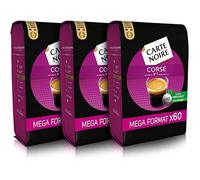 expresso corsé n°7, café en dosettes compostables compatibles senseo, 3 paquets de 60 dosettes souples (180 dosettes)