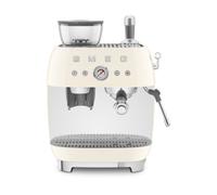 Machine Expresso Smeg Egf03creu Crème Années 50 Avec Moulin Intégré