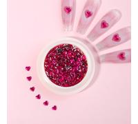 Exprimez votre amour avec la décoration d'art pour ongles 3D 1 boîte Décoration d'ongles en forme de cœur pour femmes et filles Charms pour ongles DIY Pierres précieuses pour ongles Fournitures pour o