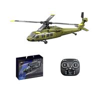 ExPrismarx Hélicoptère RC 2,4 G 5CH UH-60 sans barre avec maintien de l'altitude, positionnement du flux optique et vol inversé à une touche, cadeau pour adultes débutants (RTF/vert)