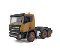 ExPrismarx Modèle de remorque télécommandée, échelle 1/18, 2,4 G, 9 CH - Remorque télécommandée à plat avec son et lumières LED, véhicule d'ingénierie télécommandée pour les amateurs d'adultes (jaune