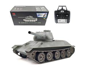 ExPrismarx Réservoir télécommandé, échelle 1/16 2,4 G entièrement proportionnel soviétique T-34/85 RC avec fumée sonore, système de combat infrarouge et tir BB, véhicules télécommandés pour les