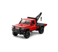 ExPrismarx Voiture sur chenilles télécommandée, échelle 1/12, 2,4 G 4 roues motrices, camion RC proportionnel avec grue fonctionnelle, crochet relevable et 2 vitesses, véhicule d'ingénierie