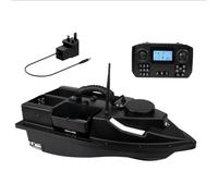 ExPrismarx ZV9 Bateau d'appât RC 25 000 mAh 4 compartiments GPS avec télécommande de 500 m avec charge de 2 kg et coupe-vent de nuit, idéal pour la livraison d'appâts et la pêche à la carpe