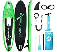 Exprotrek Planche de Stand up Paddle Gonflable, Planche de Stand up Paddle de 6 Pouces d'épaisseur pour Tous Les Niveaux de difficulté avec pagaie et Accessoires complets (150KG Max)