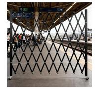 exproyzk Barrière de sécurité Pliable Barrière Extensible avec roulettes Clôture Mobile pour entrepôt, Garage, allée(1.2x1.5m)