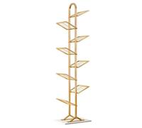 exproyzk Bibliothèque en Forme d'arbre Bibliothèque à Dos en métal Bibliothèque Peu encombrante, Support de Rangement Autonome, Bibliothèque décorative(Gold,40 * 25 * 160cm)