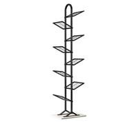exproyzk Bibliothèque en Forme d'arbre Bibliothèque à Dos en métal Bibliothèque Peu encombrante, Support de Rangement Autonome, Bibliothèque décorative(Zwart,40 * 25 * 160cm)