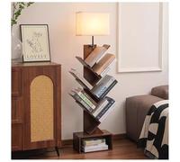 exproyzk Bibliothèque Tour Étagère Arbre avec éclairage, Grand Organiseur de Livres sur Pied avec Meuble de Rangement
