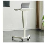 exproyzk Bureau Mobile pour Ordinateur Portable, Support à Hauteur réglable Bureau Mobile pour Ordinateur Portable avec roulettes(Blanc)
