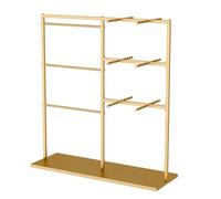exproyzk Étagères métalliques pour sous-vêtements, Porte-Soutiens-Gorge, Cintre pour Maillots de Bain, Étagère pour vêtements, écharpes et Gants(Gold,120x40x130cm)