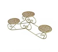 exproyzk Grand présentoir à gâteaux Plateau à gâteaux 3 étages Présentoir à gâteaux de Mariage pour Table à Desserts de fête de Naissance(Gold)