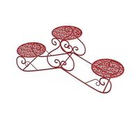 exproyzk Grand présentoir à gâteaux Plateau à gâteaux 3 étages Présentoir à gâteaux de Mariage pour Table à Desserts de fête de Naissance(Rosso)