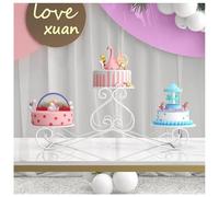 exproyzk Grand présentoir à gâteaux Rond en métal, Toile de Fond pour Arche de Mariage, Support à Ballons(Blanc)