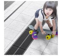 exproyzk Grille de caniveau extérieure Grille de caniveau pour Jardin, clôture, Trottoir, terrasse, côté Maison, 1 pièce(50x40x5cm)