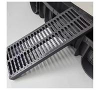 exproyzk Grille de caniveau extérieure Grille d'évacuation pour allée Grille de caniveau pour Jardin, clôture, Trottoir, terrasse, côté Maison, 1 pièce(40x50x4cm)