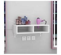 exproyzk Meuble de Rangement Mural Armoire de Coiffure Rangement Ouvert pour équipement de Salon de beauté et de Spa(Blanc,50x30x16cm)