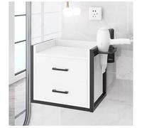exproyzk Meuble de Rangement Mural pour Salon de Coiffure avec Support pour sèche-Cheveux Meuble de Rangement pour Outils de Coiffure(White#C)