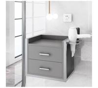 exproyzk Meuble de Rangement Mural pour Salon de Coiffure avec Support pour sèche-Cheveux Meuble de Rangement pour Outils de Coiffure(Gray#B)