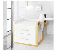 exproyzk Meuble de Rangement Mural pour Salon de Coiffure avec Support pour sèche-Cheveux Meuble de Rangement pour Outils de Coiffure(White#A)