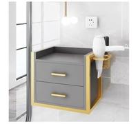 exproyzk Meuble de Rangement Mural pour Salon de Coiffure avec Support pour sèche-Cheveux Meuble de Rangement pour Outils de Coiffure(Gray#A)