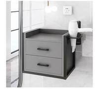 exproyzk Meuble de Rangement Mural pour Salon de Coiffure avec Support pour sèche-Cheveux Meuble de Rangement pour Outils de Coiffure(Gray#C)