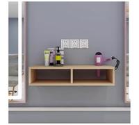 exproyzk Meuble de Rangement Mural pour Salon de Coiffure, casiers de Rangement pour Salon de beauté, Spa, Salon de Coiffure, Maison et Salle de Bain(Natural,50x30x16cm)