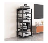 exproyzk Meuble multimédia audiovisuel Mobile Console multimédia, Supports et étagères pour chaînes stéréo, Meuble Tour Audio multimédia(131cm/6 Tiers)