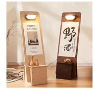 exproyzk Panneaux d'affichage sur Pied Panneaux d'affichage inclinés Panneaux d'affichage verticaux Lumineux Présentoirs extérieurs pour entrées de Pubs(Brun,120x49x31cm)