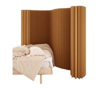 exproyzk Paravent Pliant en Papier, Cloison Mobile pour La Séparation D'espace, Écran D'intimité Décoratif Et Léger pour Chambre D'étudiant, Studio Ou Bureau(Brun,5x2m/16.4x6.6ft)