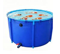 exproyzk Piscine Hors-Sol À Structure Rigide - Bassin Circulaire Robuste en Toile Épaisse, Idéal pour Le Stockage Extérieur, L'irrigation Agricole Et Le Bain des Animaux(1.3X1M)