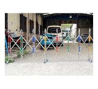 exproyzk Portail de sécurité Pliant Clôture rétractable en Acier Inoxydable Barrière de sécurité Portable Barrière Extensible avec roulettes pivotantes à 360°(1.5x2.5m)