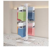 exproyzk Présentoir à Chaussettes, présentoir Rotatif pour Magasin, présentoir de comptoir réglable pour Bijoux, Chaussettes et étuis de téléphone(Blanc,Square)