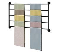 exproyzk Présentoir à Foulards en métal, présentoir Mural pour Foulards, Organisateur pour Ceintures, châles et hijabs(Zwart,5-Tier/45x60cm)