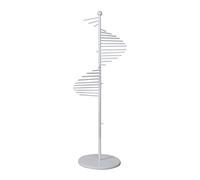 exproyzk Présentoir à Foulards, Support à Foulards en Spirale, Support à Hijab pour Magasin de vêtements, Commerce ou Maison, Gain de Place(Blanc,150x42cm)