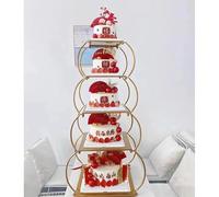 exproyzk Présentoir à gâteaux Plateau à Desserts en Forme d'arbre en métal Présentoir à gâteaux pour Mariage, Naissance, Table à Desserts(5-Tier)