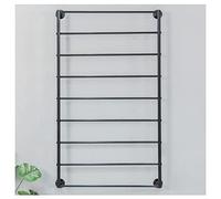exproyzk Présentoir à Rubans en métal, présentoir à Cravates et Foulards, Organiseur de Rangement pour bobines, pour Atelier de Bricolage, Fleuriste ou pâtisserie.(Zwart,9-Tier/45x120cm)