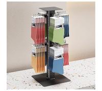 exproyzk Présentoir Rotatif À Crochets - Organiseur De Comptoir en Métal Robuste pour Petits Accessoires, Idéal pour La Vente Au Détail, Les Commerçants, Les Salons(Zwart,Square)