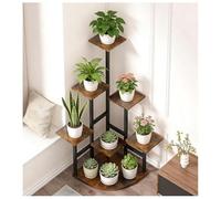 exproyzk Support À Plantes D'intérieur - Étagère d'angle À 7 Niveaux pour Plantes Multiples, Étagère Verticale Ronde Ou Carrée pour Petits Espaces (Salon, Balcon, Terrasse)(Square)