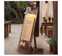 exproyzk Support d'affiche Lumineux Support d'affiche au Sol Convient pour l'affichage des menus - Idéal pour Les centres commerciaux, Les écoles et Les Restaurants(Brun,119.5x39x60cm)