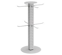 exproyzk Support de présentation Rotatif Rangement et présentation de Produits pour magasins Support de comptoir réglable pour Bijoux, Chaussettes, étuis de téléphone(Blanc,Round)